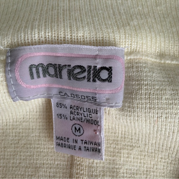 *HOST PICK** VINTAGE PENCIL SKIRT / IVORY / WOOL BLEND KNIT /80s / MEDIUM - Picture 5 of 7